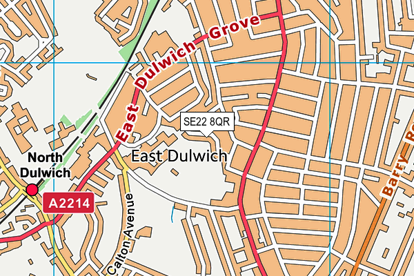 SE22 8QR map - OS VectorMap District (Ordnance Survey) SE22 8QR map - OS VectorMap District (Ordnance Survey)