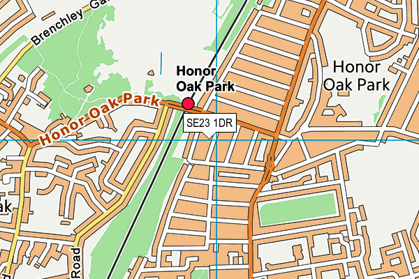 SE23 1DR map - OS VectorMap District (Ordnance Survey) SE23 1DR map - OS VectorMap District (Ordnance Survey)