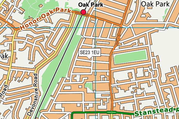 SE23 1EU map - OS VectorMap District (Ordnance Survey) SE23 1EU map - OS VectorMap District (Ordnance Survey)