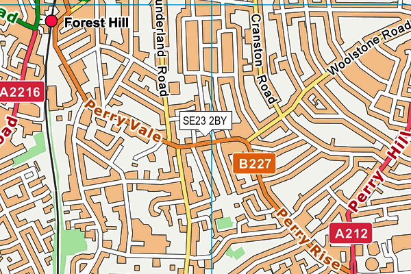 SE23 2BY map - OS VectorMap District (Ordnance Survey) SE23 2BY map - OS VectorMap District (Ordnance Survey)