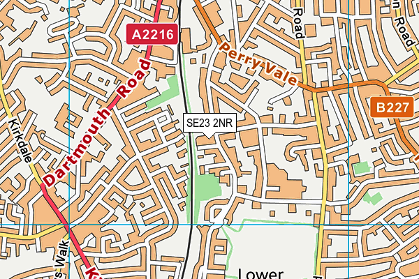 SE23 2NR map - OS VectorMap District (Ordnance Survey) SE23 2NR map - OS VectorMap District (Ordnance Survey)