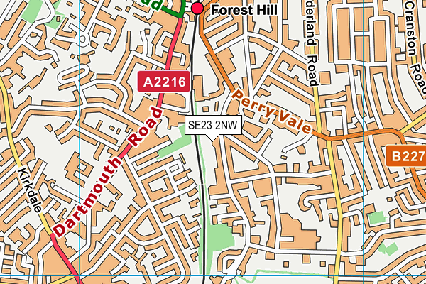 SE23 2NW map - OS VectorMap District (Ordnance Survey) SE23 2NW map - OS VectorMap District (Ordnance Survey)