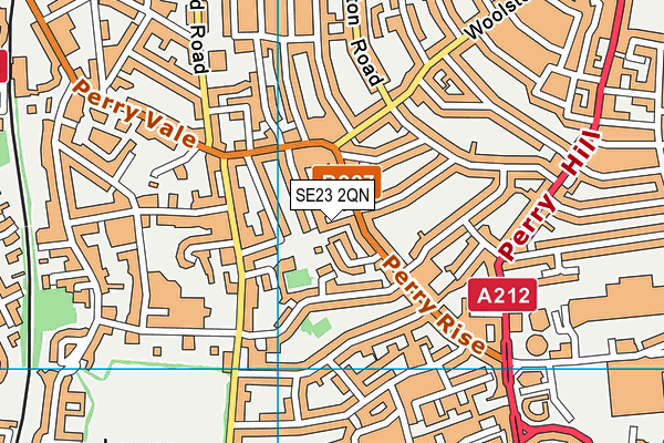 SE23 2QN map - OS VectorMap District (Ordnance Survey) SE23 2QN map - OS VectorMap District (Ordnance Survey)