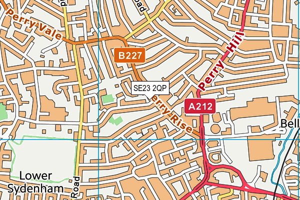 SE23 2QP map - OS VectorMap District (Ordnance Survey) SE23 2QP map - OS VectorMap District (Ordnance Survey)