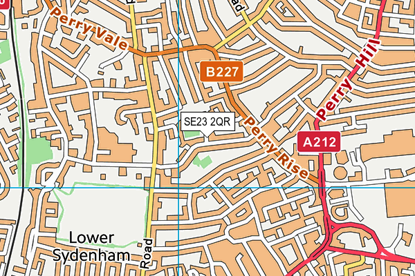 SE23 2QR map - OS VectorMap District (Ordnance Survey) SE23 2QR map - OS VectorMap District (Ordnance Survey)