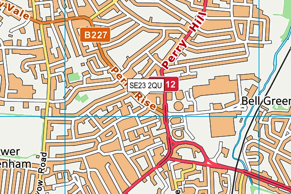SE23 2QU map - OS VectorMap District (Ordnance Survey) SE23 2QU map - OS VectorMap District (Ordnance Survey)