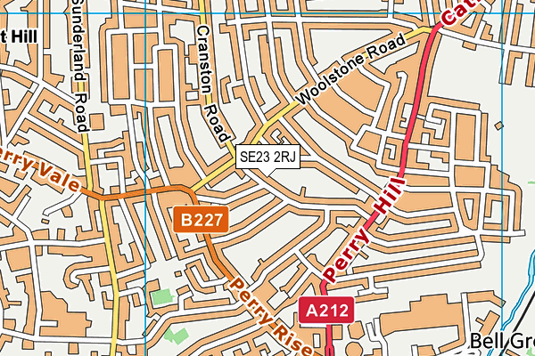 SE23 2RJ map - OS VectorMap District (Ordnance Survey) SE23 2RJ map - OS VectorMap District (Ordnance Survey)