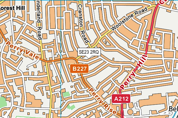 SE23 2RQ map - OS VectorMap District (Ordnance Survey) SE23 2RQ map - OS VectorMap District (Ordnance Survey)