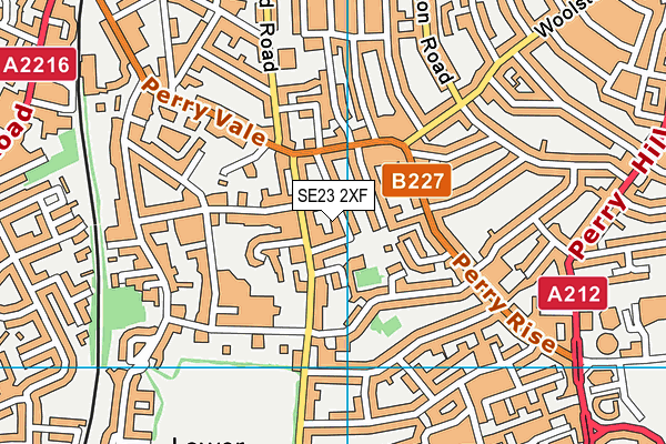 SE23 2XF map - OS VectorMap District (Ordnance Survey) SE23 2XF map - OS VectorMap District (Ordnance Survey)
