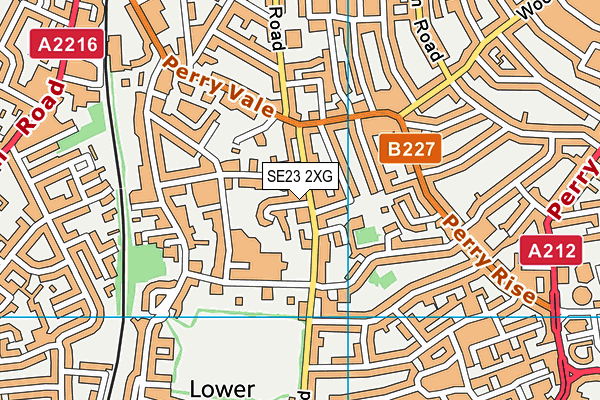 SE23 2XG map - OS VectorMap District (Ordnance Survey) SE23 2XG map - OS VectorMap District (Ordnance Survey)
