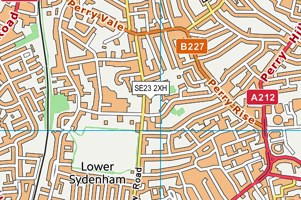 SE23 2XH map - OS VectorMap District (Ordnance Survey) SE23 2XH map - OS VectorMap District (Ordnance Survey)