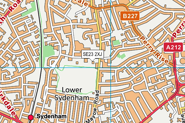 SE23 2XJ map - OS VectorMap District (Ordnance Survey) SE23 2XJ map - OS VectorMap District (Ordnance Survey)
