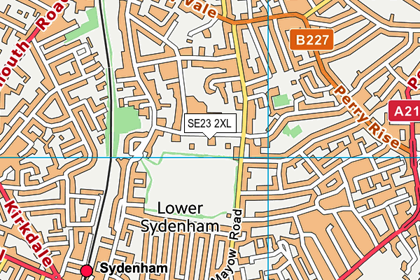 SE23 2XL map - OS VectorMap District (Ordnance Survey) SE23 2XL map - OS VectorMap District (Ordnance Survey)
