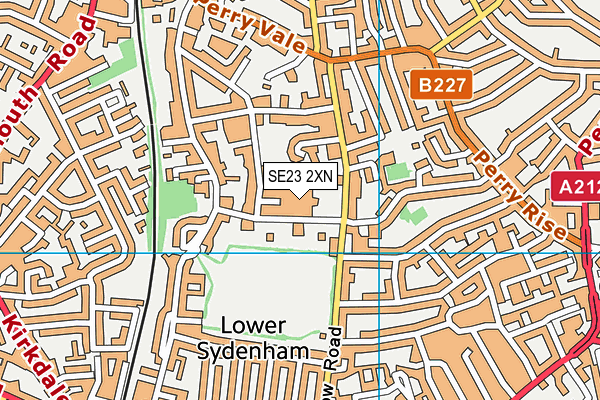 SE23 2XN map - OS VectorMap District (Ordnance Survey) SE23 2XN map - OS VectorMap District (Ordnance Survey)