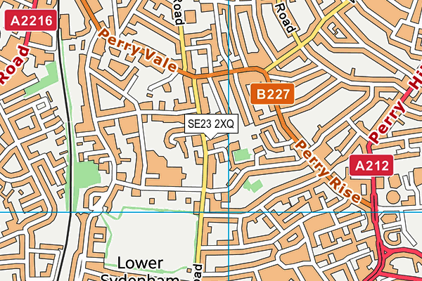 SE23 2XQ map - OS VectorMap District (Ordnance Survey) SE23 2XQ map - OS VectorMap District (Ordnance Survey)