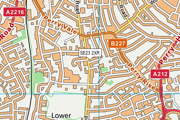 SE23 2XR map - OS VectorMap District (Ordnance Survey) SE23 2XR map - OS VectorMap District (Ordnance Survey)