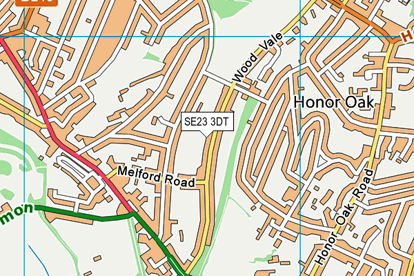 SE23 3DT map - OS VectorMap District (Ordnance Survey) SE23 3DT map - OS VectorMap District (Ordnance Survey)