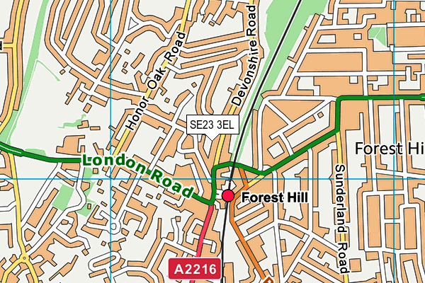 SE23 3EL map - OS VectorMap District (Ordnance Survey) SE23 3EL map - OS VectorMap District (Ordnance Survey)