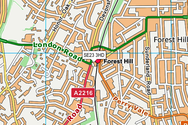 SE23 3HD map - OS VectorMap District (Ordnance Survey) SE23 3HD map - OS VectorMap District (Ordnance Survey)