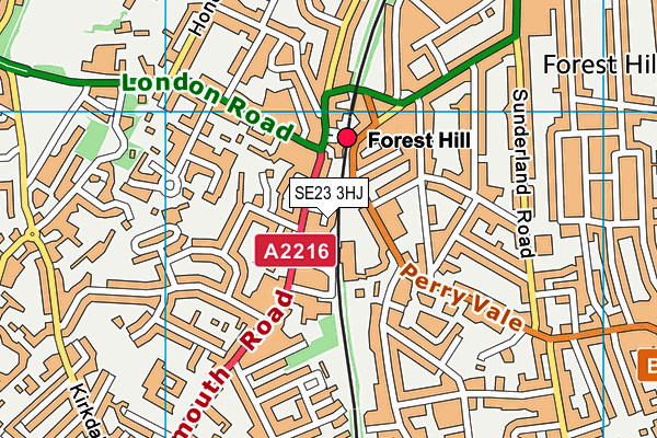 SE23 3HJ map - OS VectorMap District (Ordnance Survey)