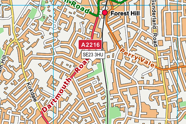 SE23 3HU map - OS VectorMap District (Ordnance Survey) SE23 3HU map - OS VectorMap District (Ordnance Survey)