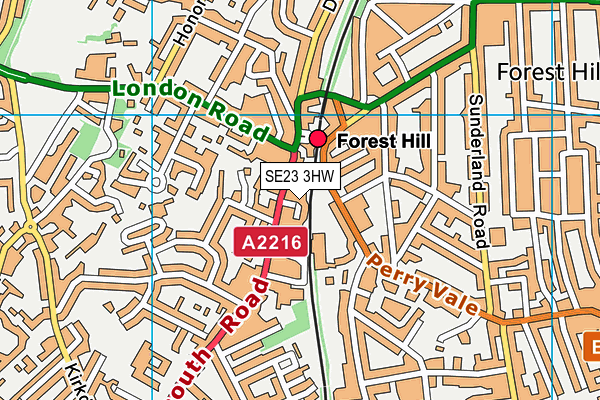 SE23 3HW map - OS VectorMap District (Ordnance Survey) SE23 3HW map - OS VectorMap District (Ordnance Survey)