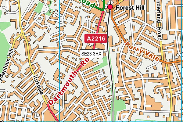 SE23 3HX map - OS VectorMap District (Ordnance Survey) SE23 3HX map - OS VectorMap District (Ordnance Survey)