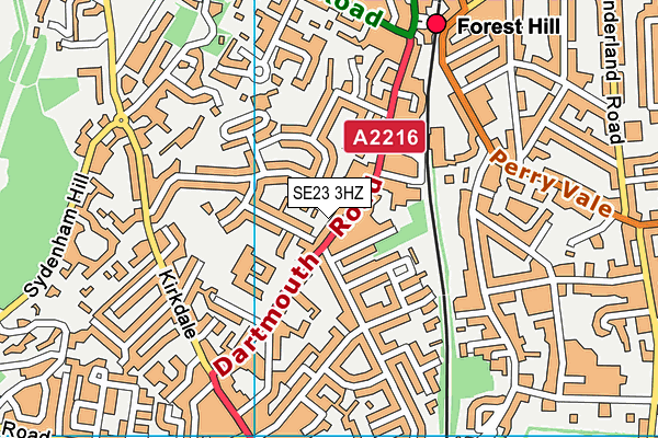 SE23 3HZ map - OS VectorMap District (Ordnance Survey) SE23 3HZ map - OS VectorMap District (Ordnance Survey)