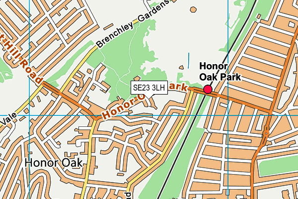 SE23 3LH map - OS VectorMap District (Ordnance Survey) SE23 3LH map - OS VectorMap District (Ordnance Survey)