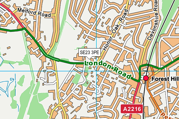 SE23 3PE map - OS VectorMap District (Ordnance Survey) SE23 3PE map - OS VectorMap District (Ordnance Survey)