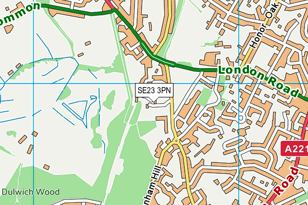 SE23 3PN map - OS VectorMap District (Ordnance Survey) SE23 3PN map - OS VectorMap District (Ordnance Survey)