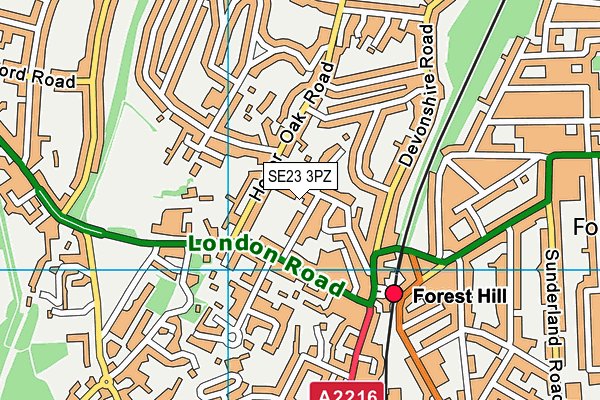 SE23 3PZ map - OS VectorMap District (Ordnance Survey) SE23 3PZ map - OS VectorMap District (Ordnance Survey)