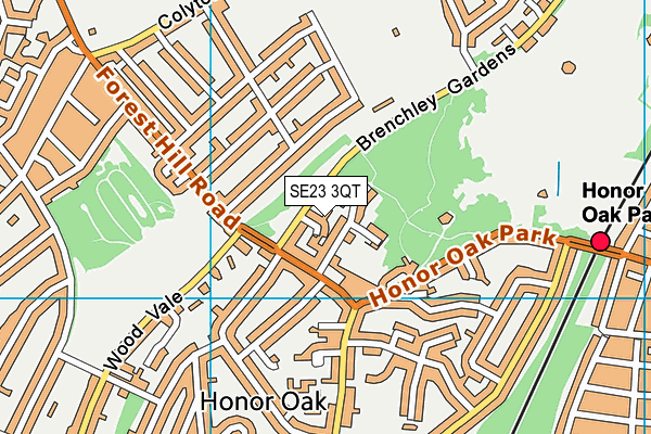 SE23 3QT map - OS VectorMap District (Ordnance Survey) SE23 3QT map - OS VectorMap District (Ordnance Survey)
