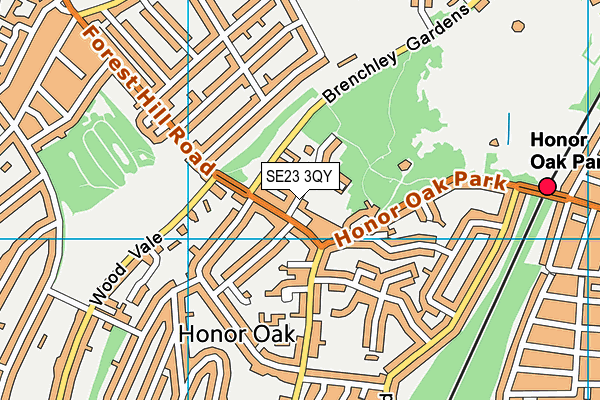 SE23 3QY map - OS VectorMap District (Ordnance Survey) SE23 3QY map - OS VectorMap District (Ordnance Survey)