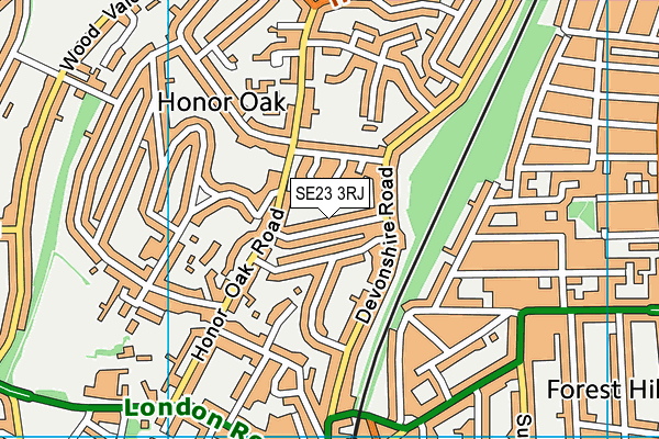 SE23 3RJ map - OS VectorMap District (Ordnance Survey) SE23 3RJ map - OS VectorMap District (Ordnance Survey)