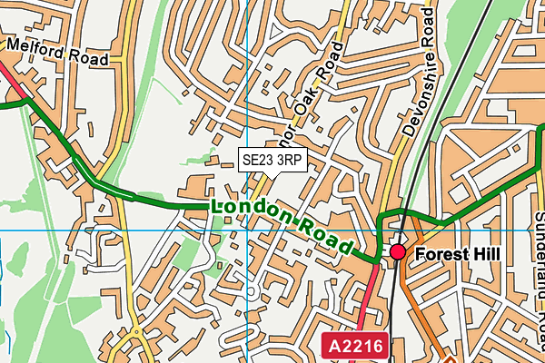 SE23 3RP map - OS VectorMap District (Ordnance Survey)