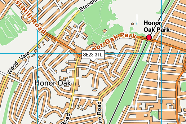 SE23 3TL map - OS VectorMap District (Ordnance Survey) SE23 3TL map - OS VectorMap District (Ordnance Survey)