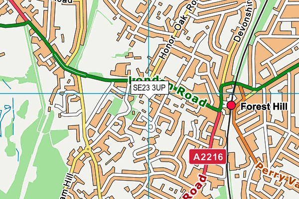 SE23 3UP map - OS VectorMap District (Ordnance Survey) SE23 3UP map - OS VectorMap District (Ordnance Survey)