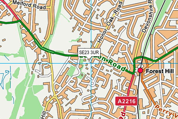 SE23 3UR map - OS VectorMap District (Ordnance Survey)