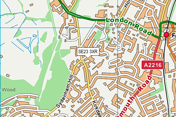 SE23 3XR map - OS VectorMap District (Ordnance Survey) SE23 3XR map - OS VectorMap District (Ordnance Survey)
