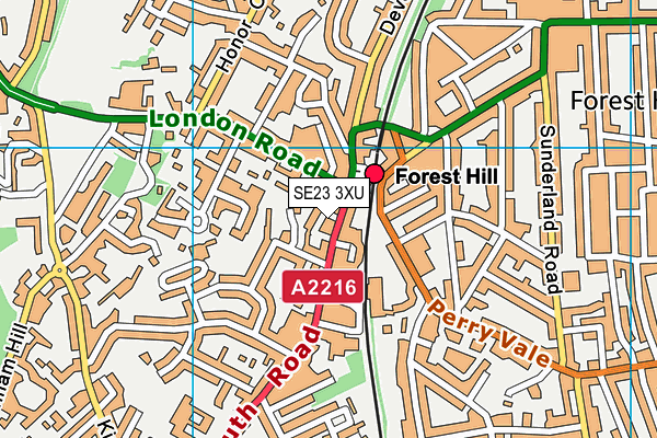 SE23 3XU map - OS VectorMap District (Ordnance Survey) SE23 3XU map - OS VectorMap District (Ordnance Survey)