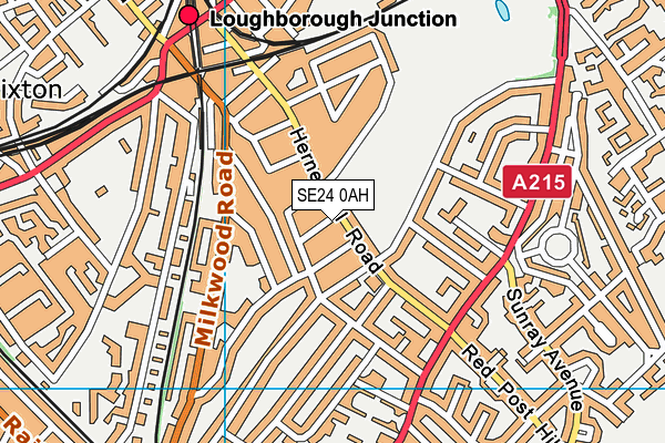 SE24 0AH map - OS VectorMap District (Ordnance Survey) SE24 0AH map - OS VectorMap District (Ordnance Survey)