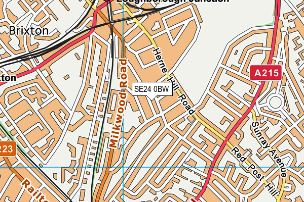SE24 0BW map - OS VectorMap District (Ordnance Survey)