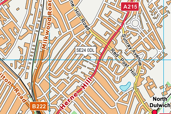 SE24 0DL map - OS VectorMap District (Ordnance Survey) SE24 0DL map - OS VectorMap District (Ordnance Survey)