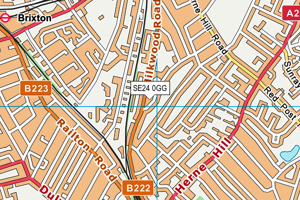 SE24 0GG map - OS VectorMap District (Ordnance Survey) SE24 0GG map - OS VectorMap District (Ordnance Survey)