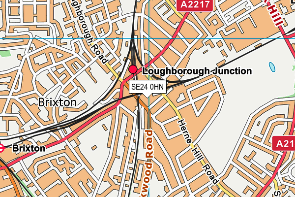 SE24 0HN map - OS VectorMap District (Ordnance Survey) SE24 0HN map - OS VectorMap District (Ordnance Survey)