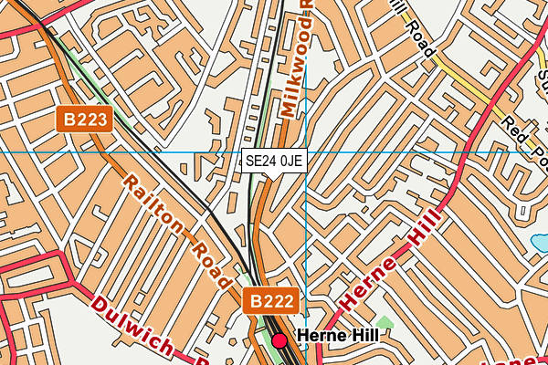 SE24 0JE map - OS VectorMap District (Ordnance Survey) SE24 0JE map - OS VectorMap District (Ordnance Survey)