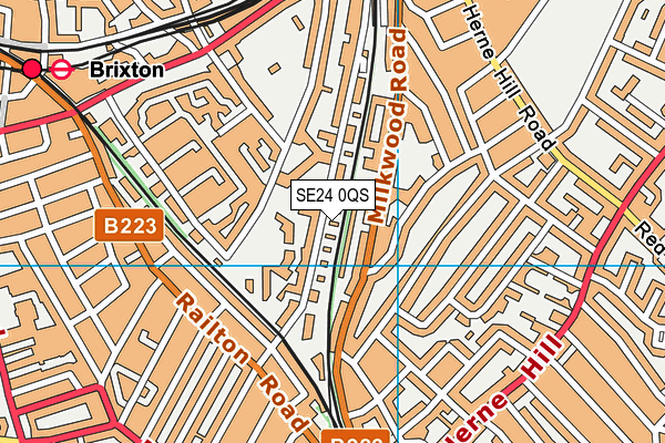 SE24 0QS map - OS VectorMap District (Ordnance Survey) SE24 0QS map - OS VectorMap District (Ordnance Survey)
