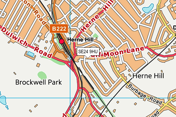 SE24 9HU map - OS VectorMap District (Ordnance Survey)