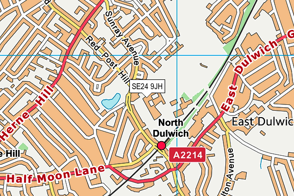SE24 9JH map - OS VectorMap District (Ordnance Survey) SE24 9JH map - OS VectorMap District (Ordnance Survey)